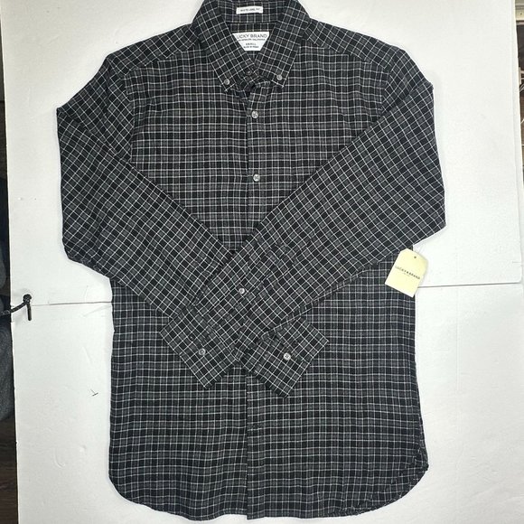 LUCKY BRAND NWT men's long sleeve button front shirt size small - Picture 4 of 5
